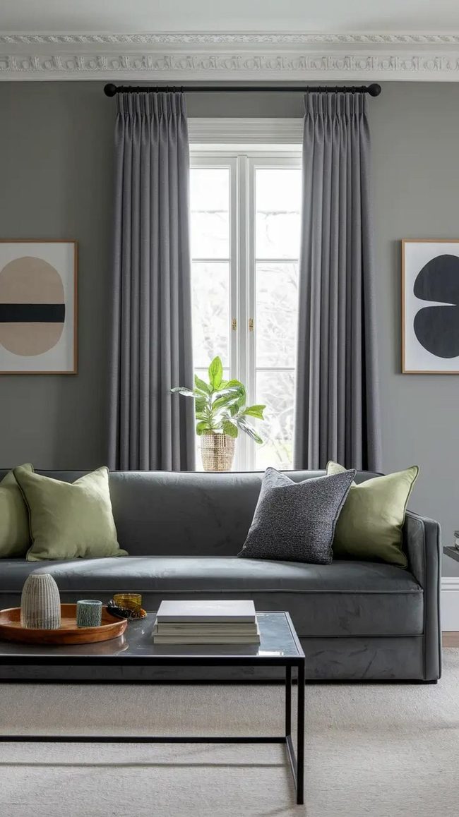 Grey Drapes Floor To Ceiling