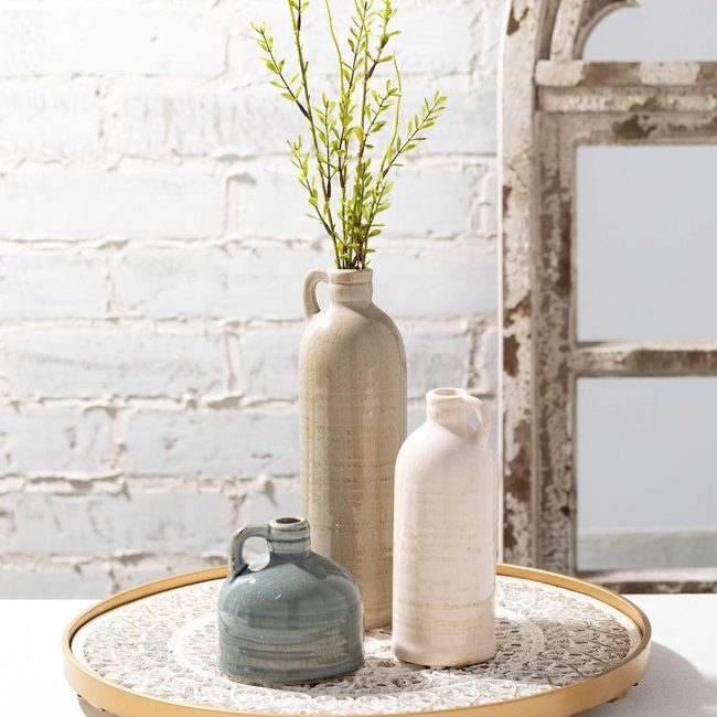 Muted Tone Vases With Natural Height