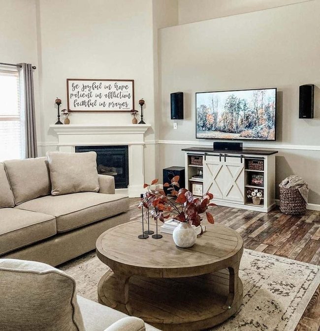 White Barn Door Tv Stand