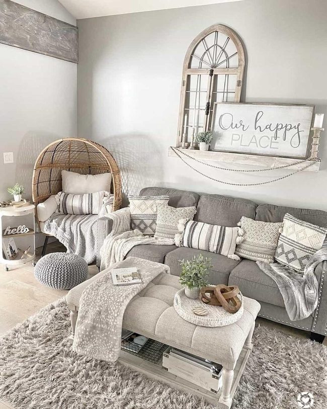 Gray Farmhouse Living Room Essentials