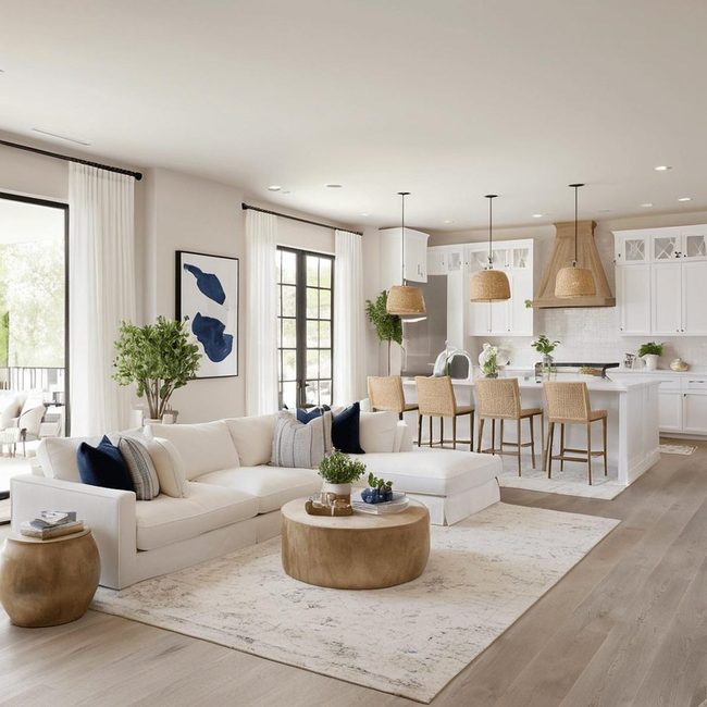 Open Concept White Flow