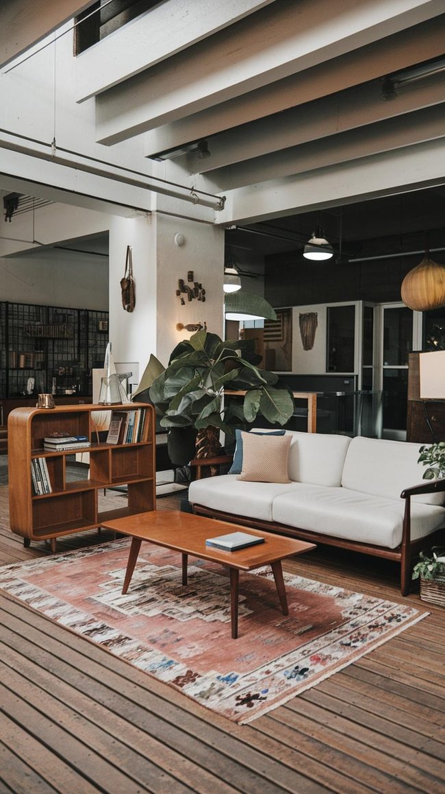 Marble And Wood Open Living