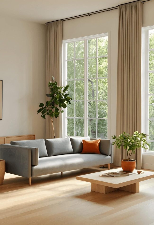 Burnt Orange Accents For Minimal Spaces