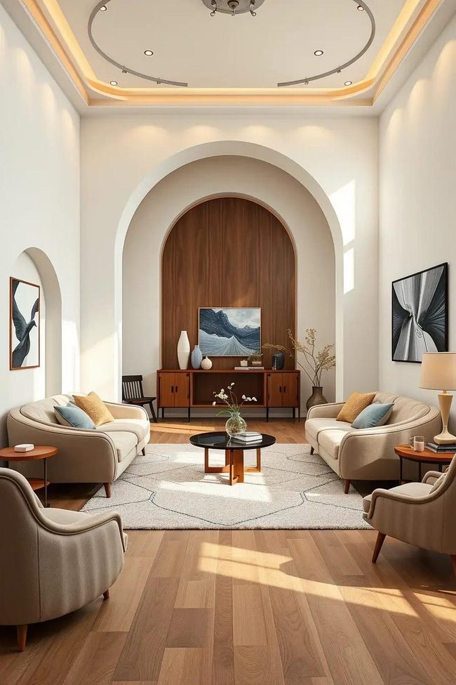 Curved Doorways Soften Current Rooms