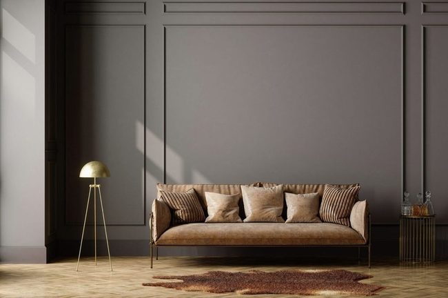 Brown Wood Panels Statement Wall