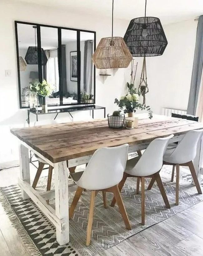 Weathered Wood Dining Gathered Light