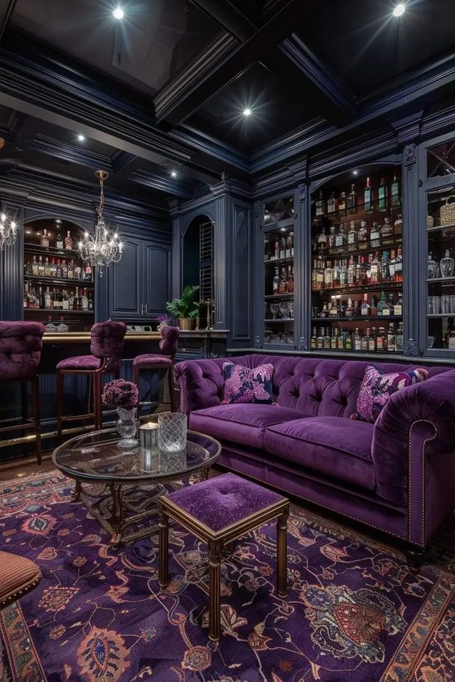 Purple Jewel Tones And Rich Wood