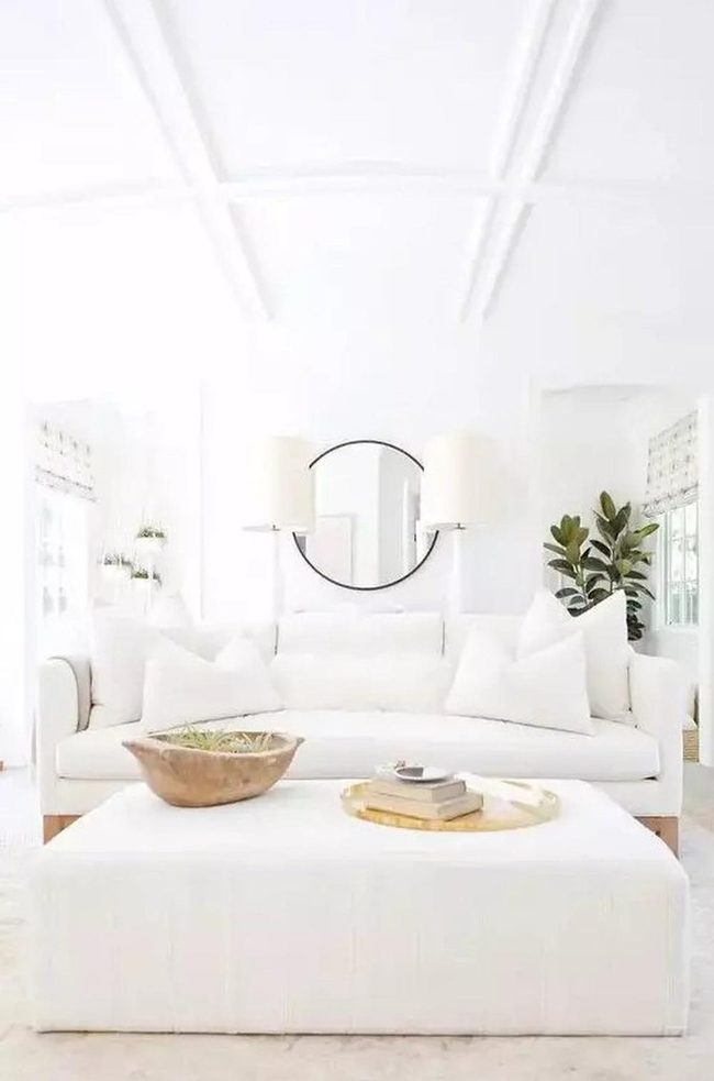 Cream And Gold Minimalism With Green Accents