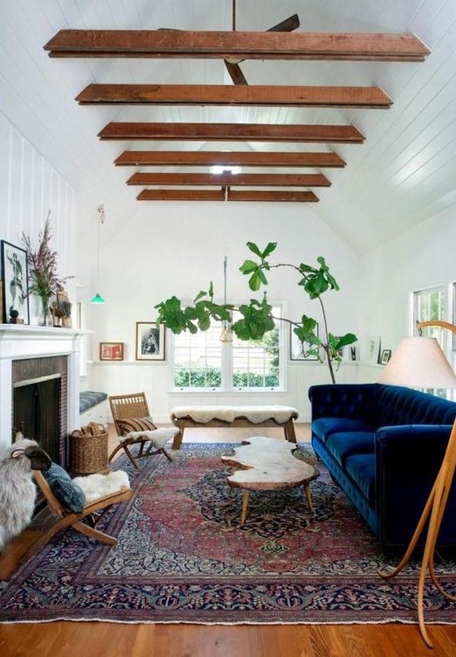 Deep Blue Velvet Couches Center Stage
