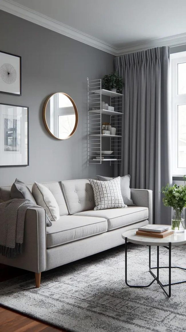 Light Grey Walls Maximize Compact Spaces