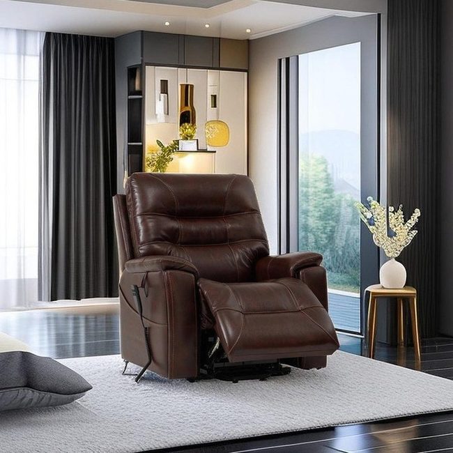 Soft Leather Recliner Modern Comfort