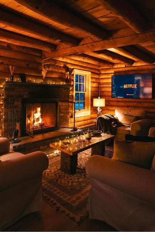 Caramel Leather Winter Window Retreat