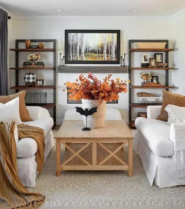 Orange Blooms with Bat Accents