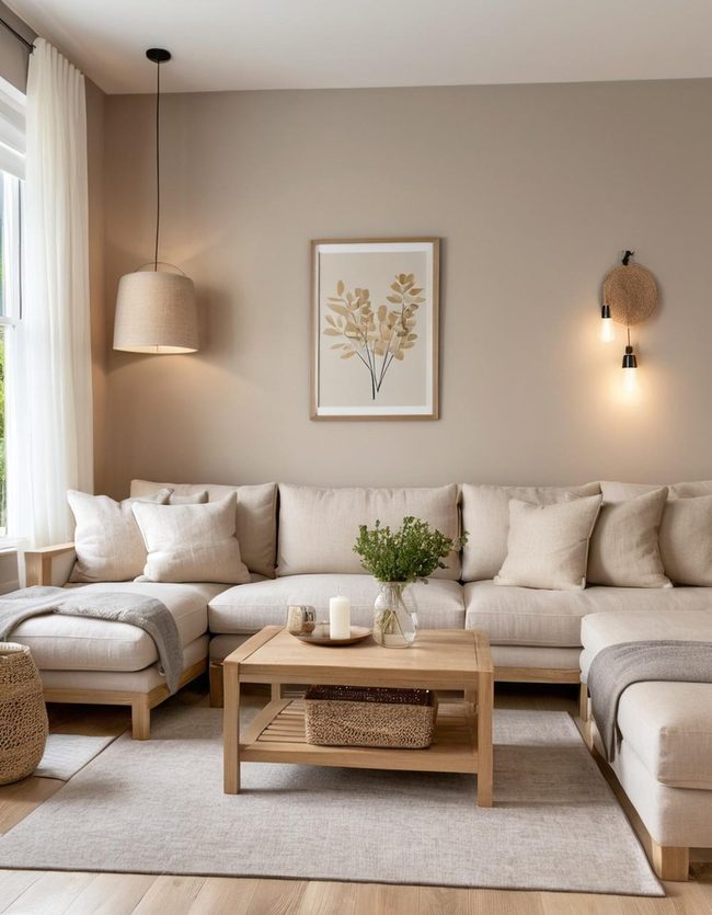 Grey Beige Cream Layers