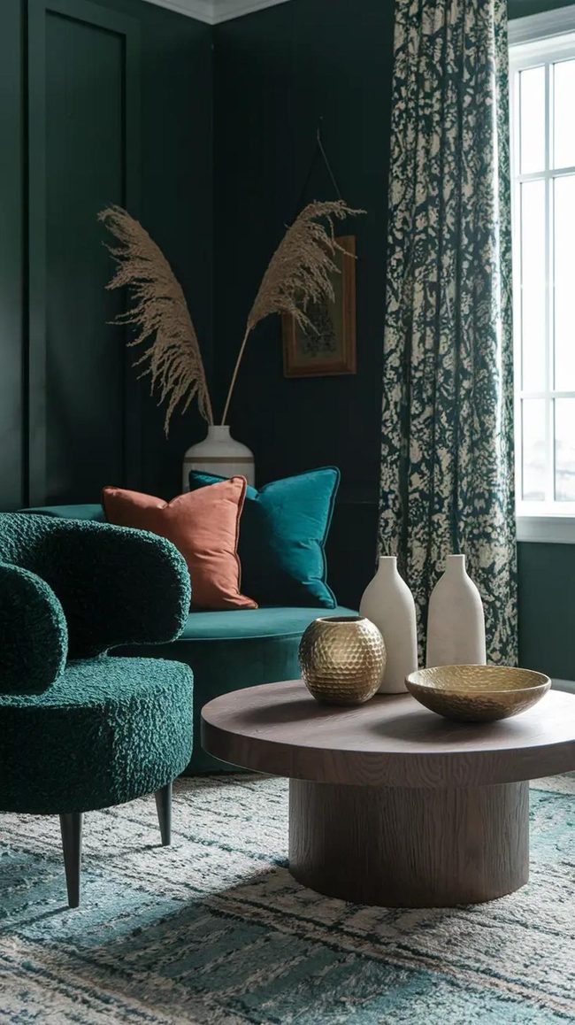 Dark Green Walls Need Layered Texture
