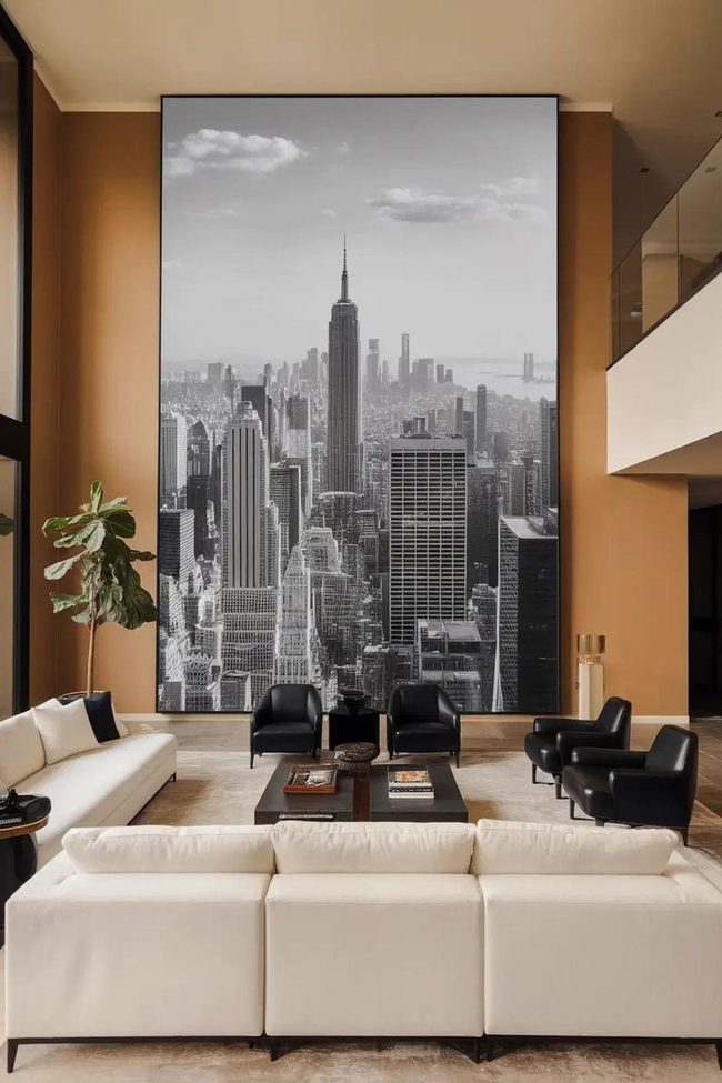 Oversized Black And White Art Statement