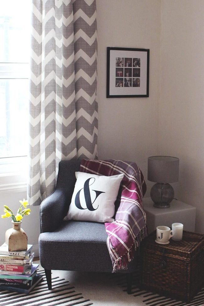 Chevron Zigzag Living Room Curtains