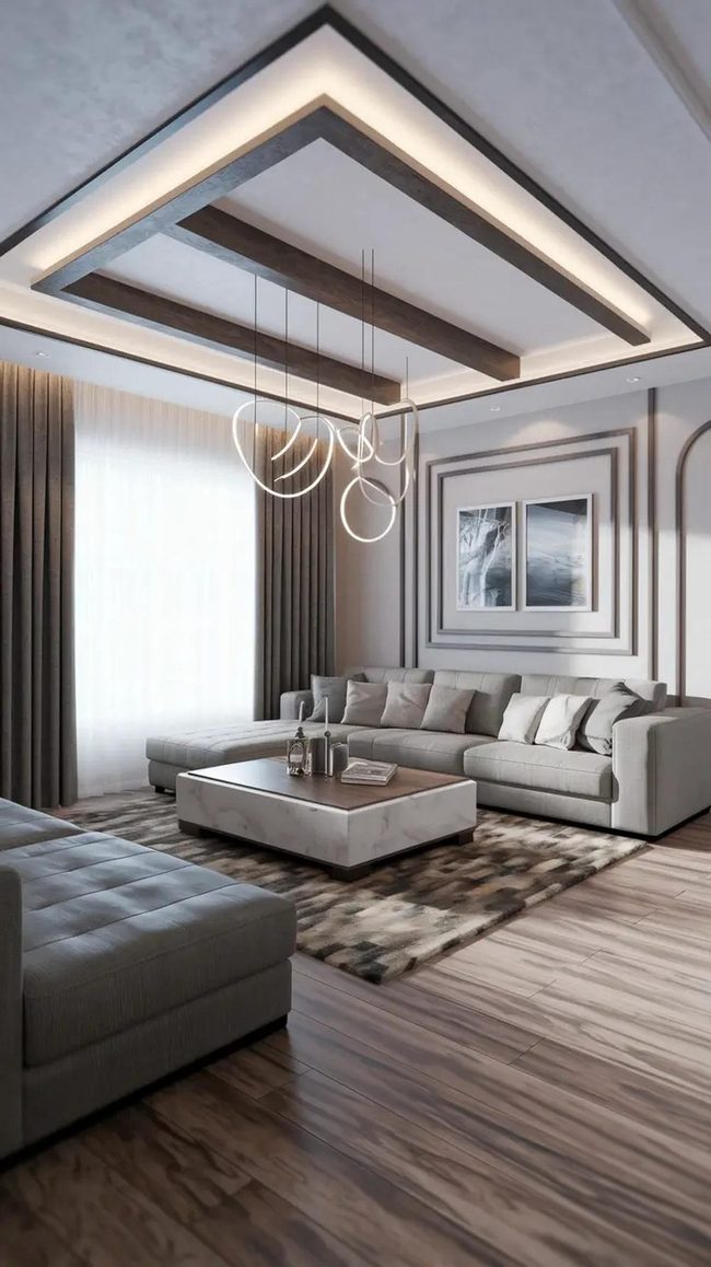 Overhead Details Elevate Living Room Design