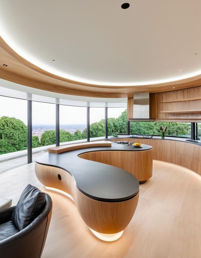Curved Furniture Open Living Blend