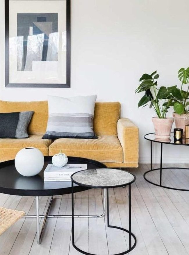 Mustard Yellow Statement Sofa