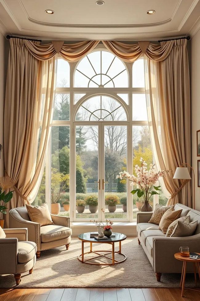 Flowing Linen Waves Design