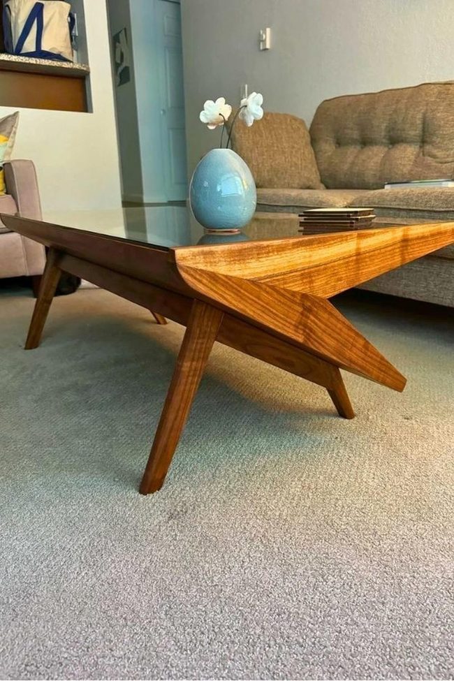 Walnut Organic Table Sculptural Lines