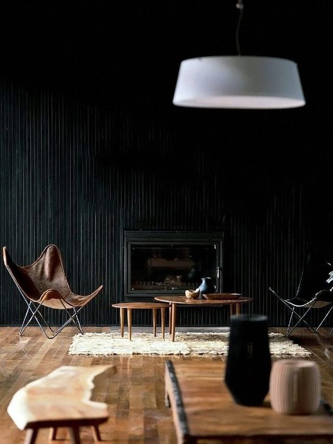 Deep Blue Leather Conversation Room