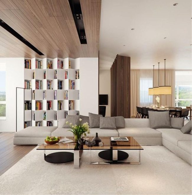 Soft Light With Geometric Black Accents