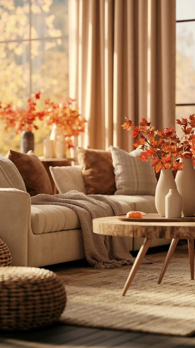 Burnt Orange And Brown Autumn Layers