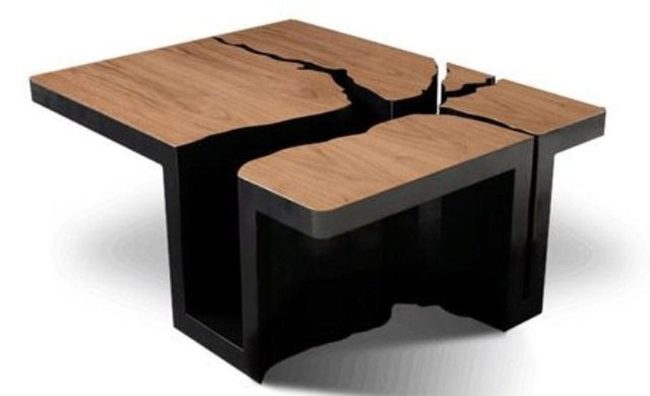 Split Wood Statement Table