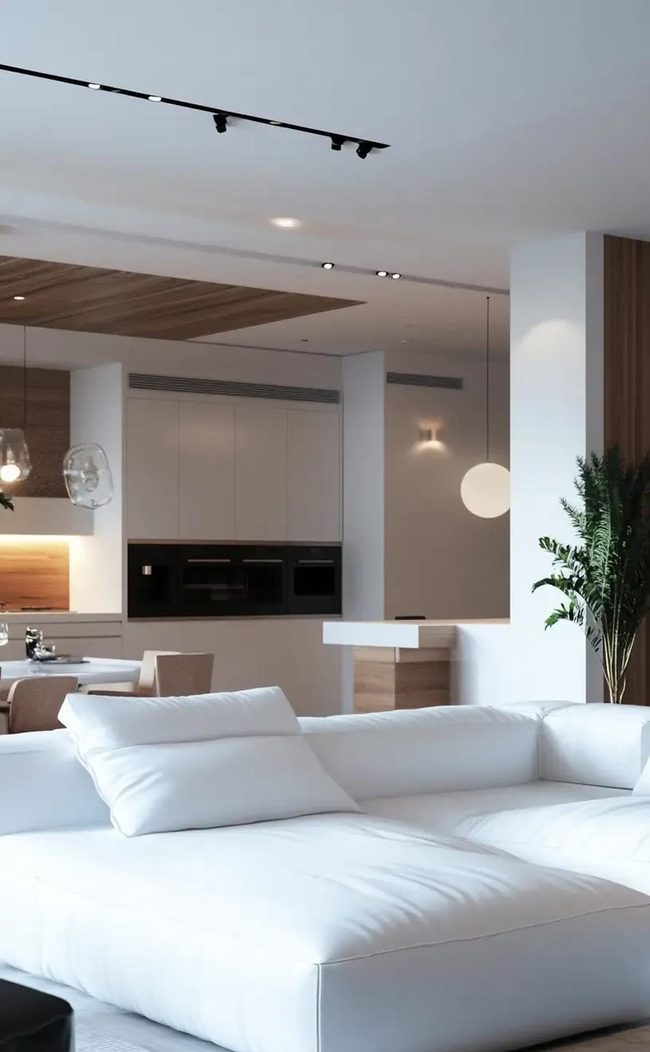 Fresh Living Walls with White