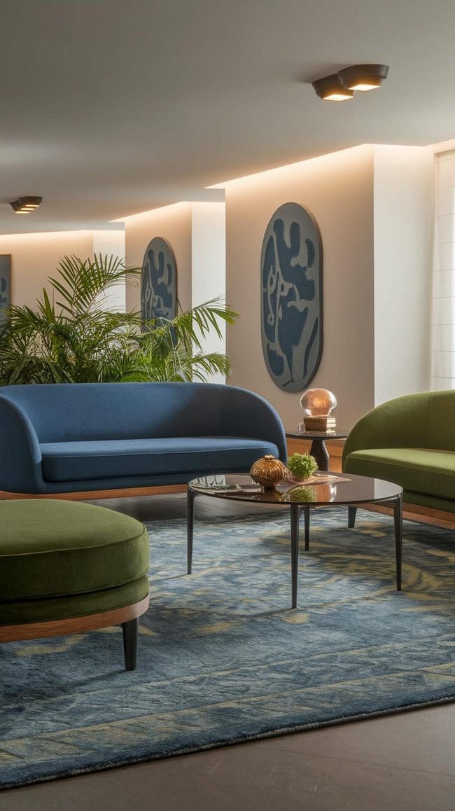 Blue And Green Living Room Palette