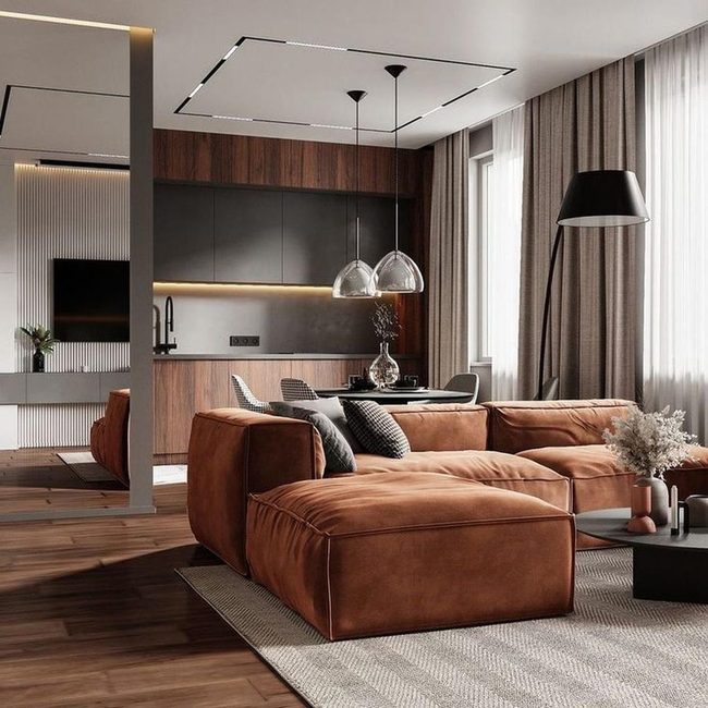 Warm Earth Tones Modern Living