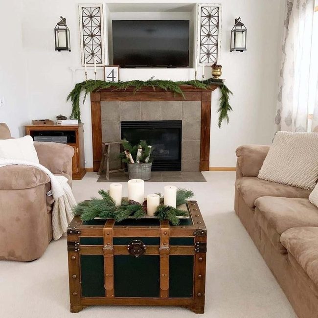 Light Brown Furniture With Pine Trunk
