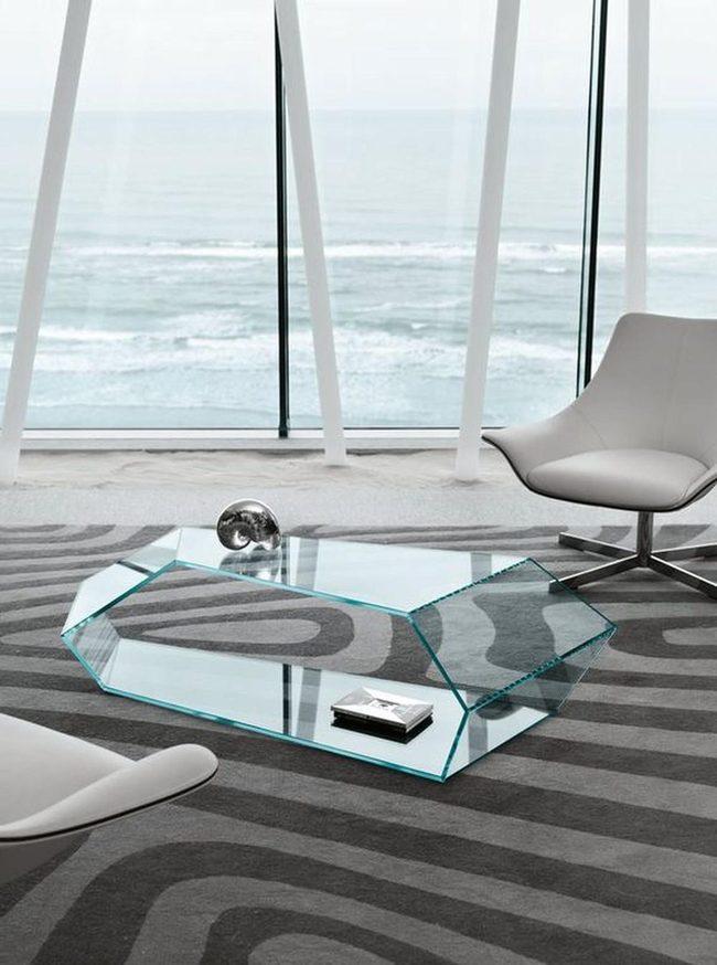 Ocean Views, White Curves, Modern Glass