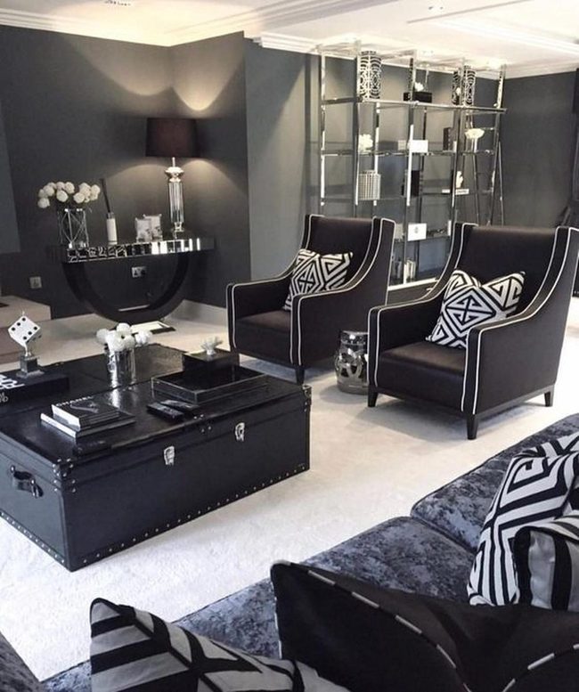 White Piped Chairs, Silver Accents