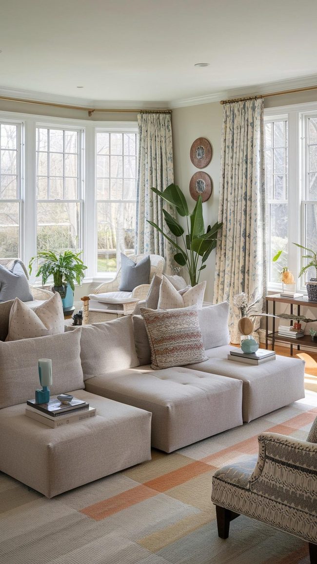Open Layout Spring Living Room