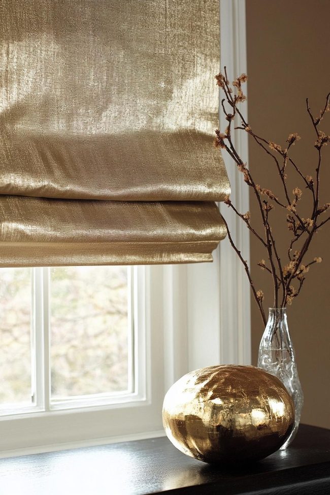 Silver And Gold Shimmer Blinds