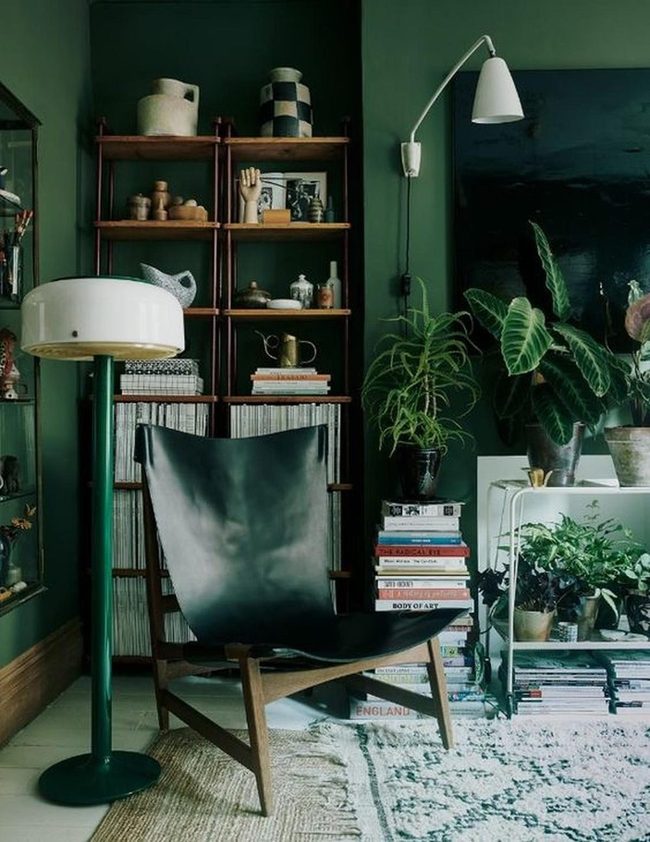 Green Plants Create Peaceful Reading Corner