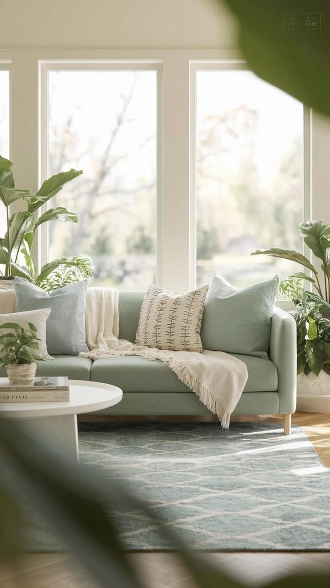 Seafoam Green Sanctuary With Natural Textures