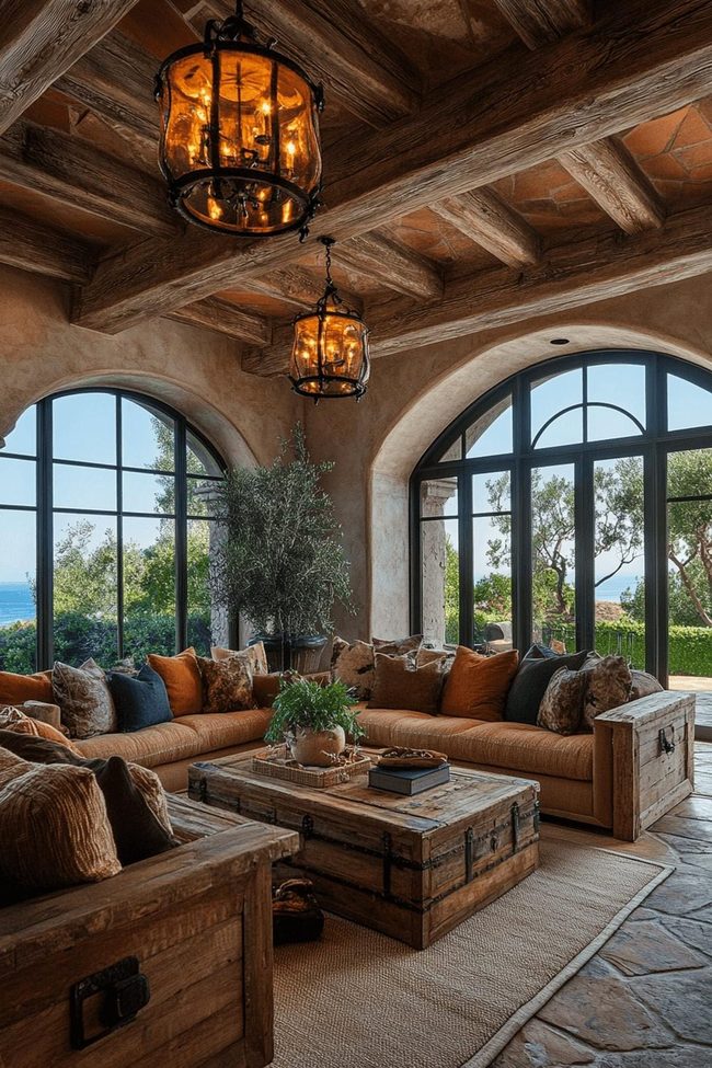 Terracotta And Linen Mediterranean Interior