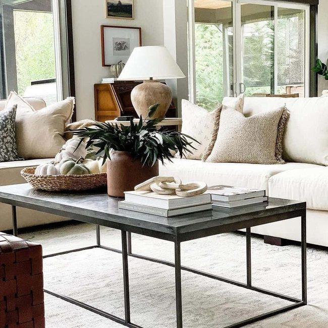 Gray Metal Coffee Table Grounds Modern Living
