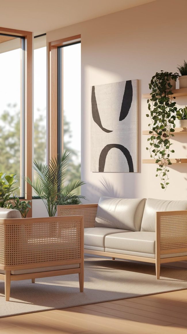 Neutral Walls Bold Artwork Statement