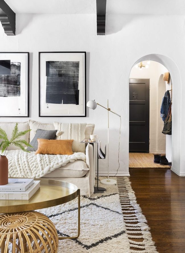 Oversized Art Above Sofa
