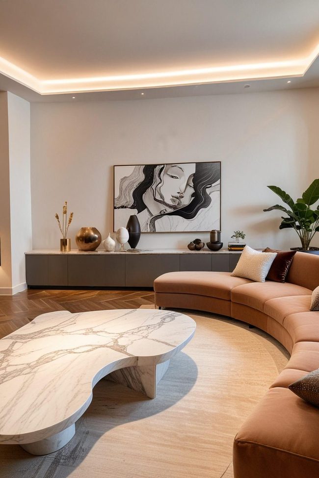 Marble Geometry Commands Living Rooms