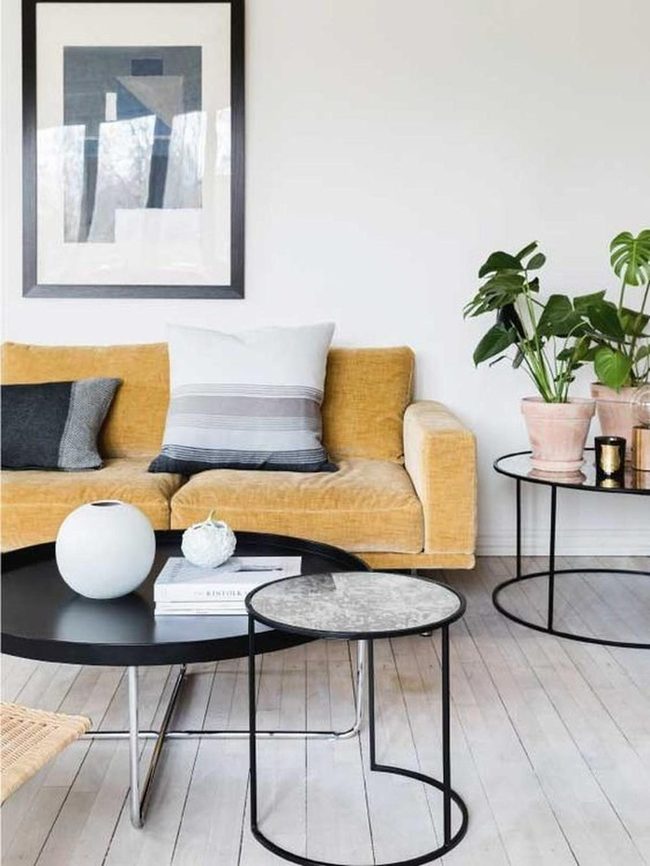 Mustard Yellow Sofa Steals The Scene