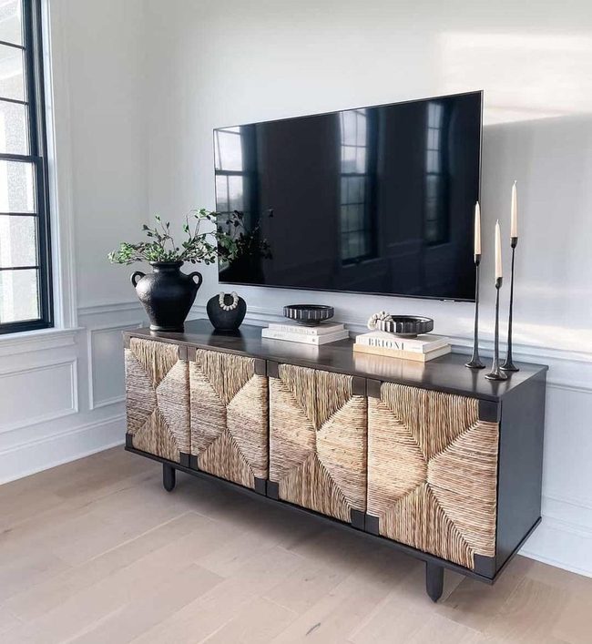 Black Furniture Meets Bright White Walls
