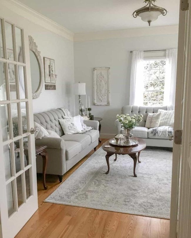 Gray L-Shaped Sofa With Soft Upholstery