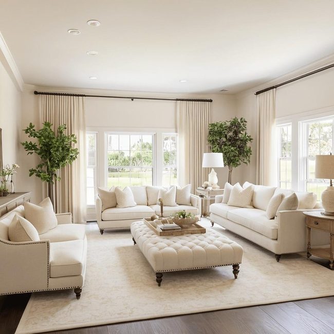 Beige and White Layered Comfort