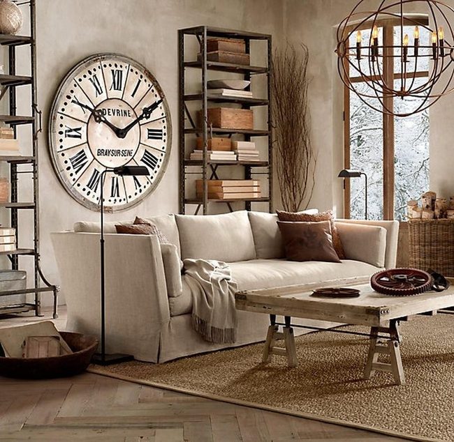 Roman Numeral Clock Living Room